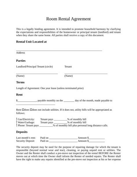 16+ Room Rental Agreement Template Free Word, Doc, PDF Formats